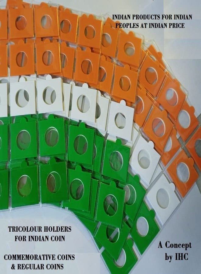 IHC ~ Tricolour (Coin Sheets Pack of 5) Coin Holder with 5 Different Size for Indian Coin - Image 2